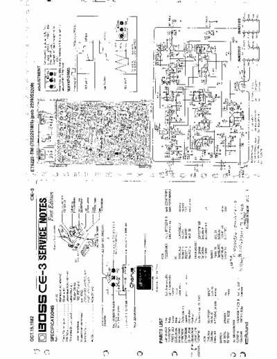 Boss CE3 CE3 chorus service manual